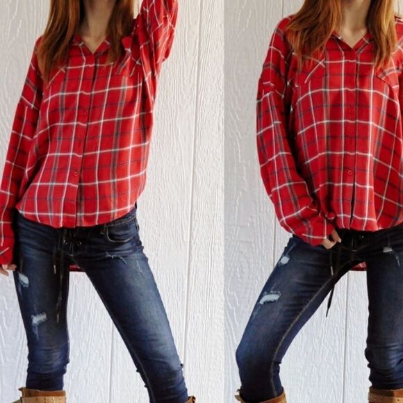 ‎Button Down Plaid Top - Picture 12 of 16